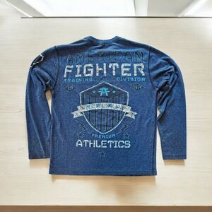 American Fighter Premium Shirt Mens XL Blue Long Sleeve Pullover Crewneck